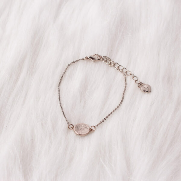 Lipsy Rose Gold Circle Plate Bracelet