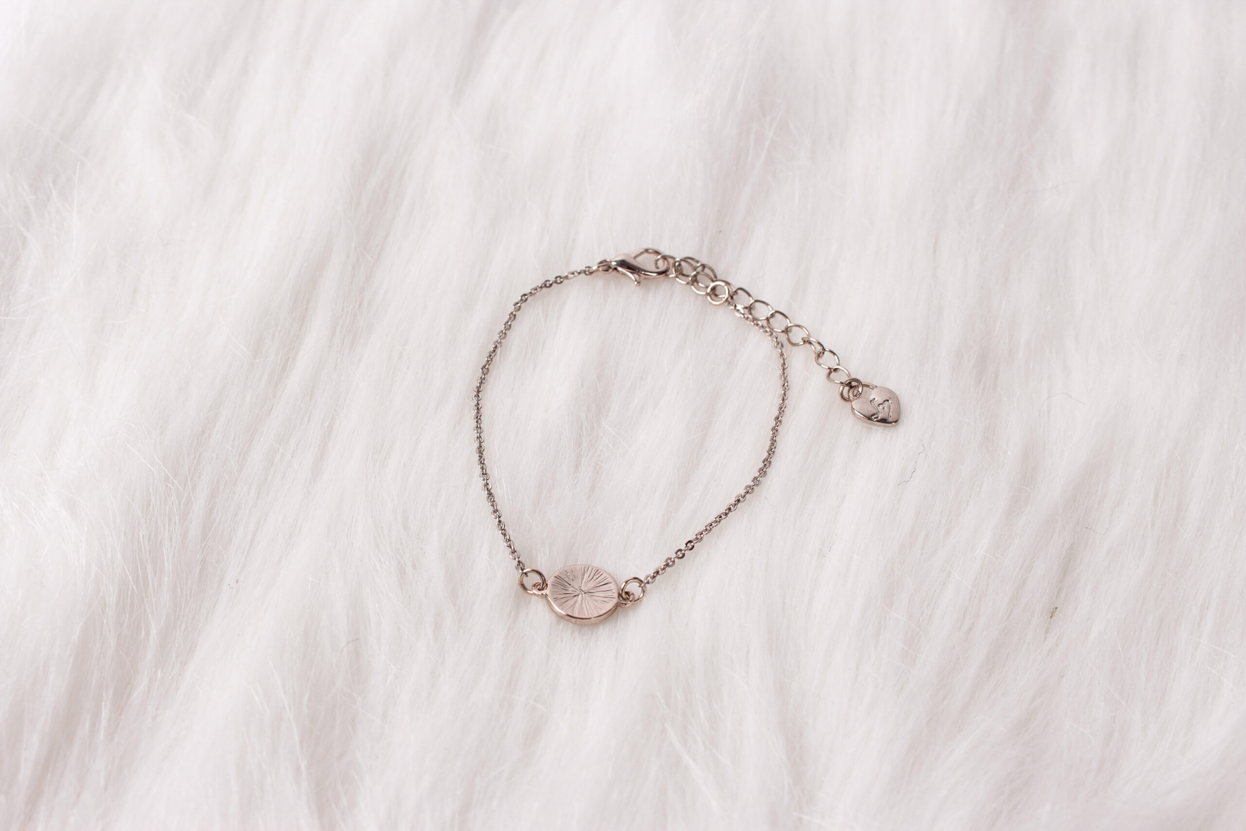 Lipsy Rose Gold Circle Plate Bracelet