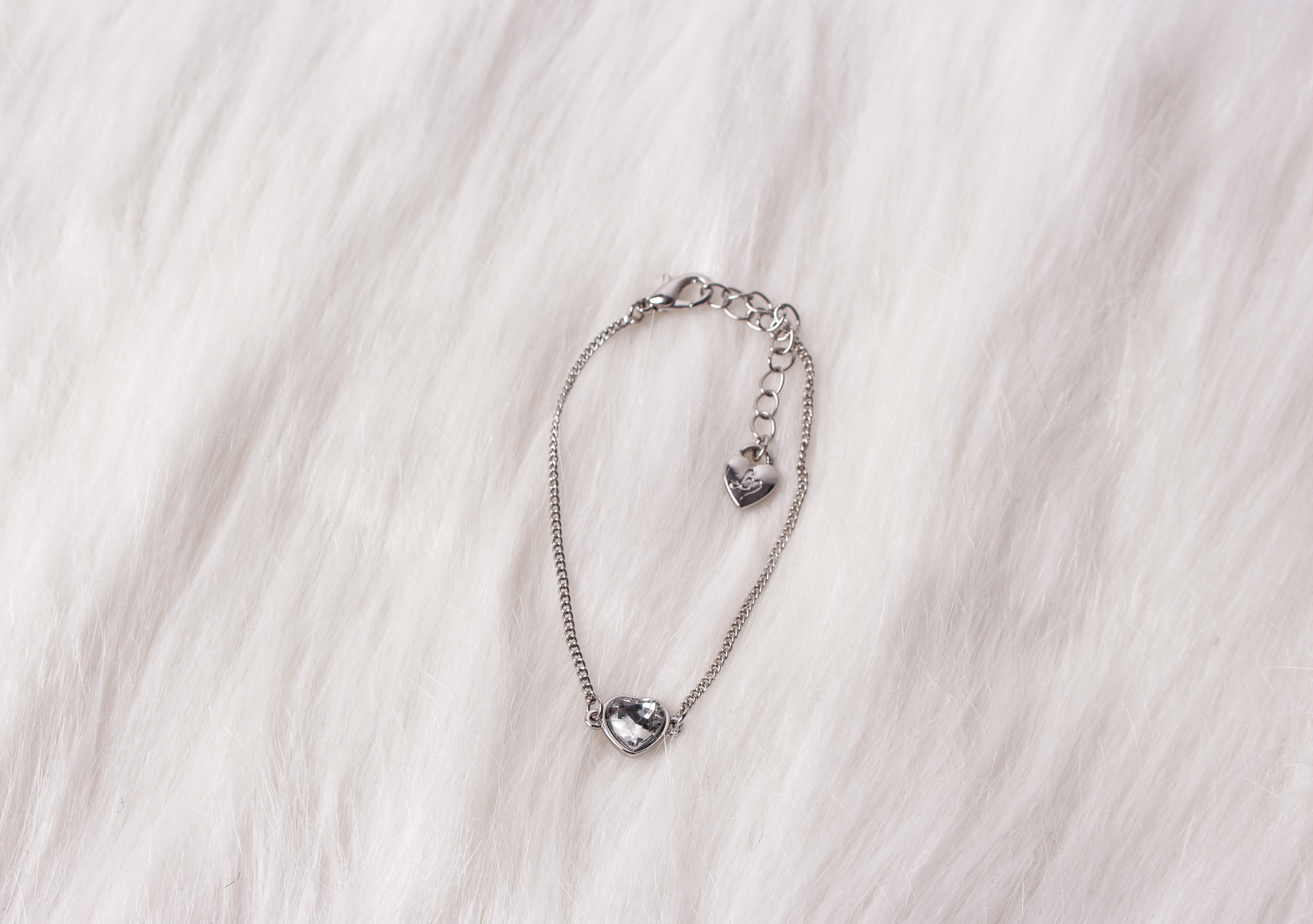 Lipsy Heart Pendant Jewel Bracelet