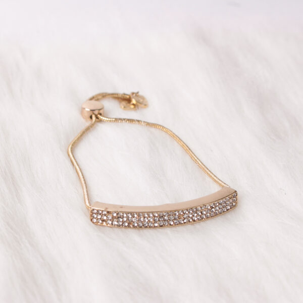 Gold Plated Pave Bar Bracelet