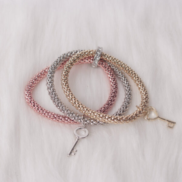 Triple Bracelet Set - Key Charms - Image 2