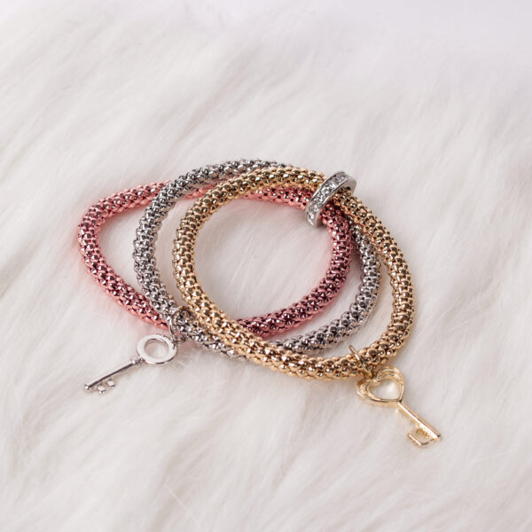 Triple Bracelet Set - Key Charms
