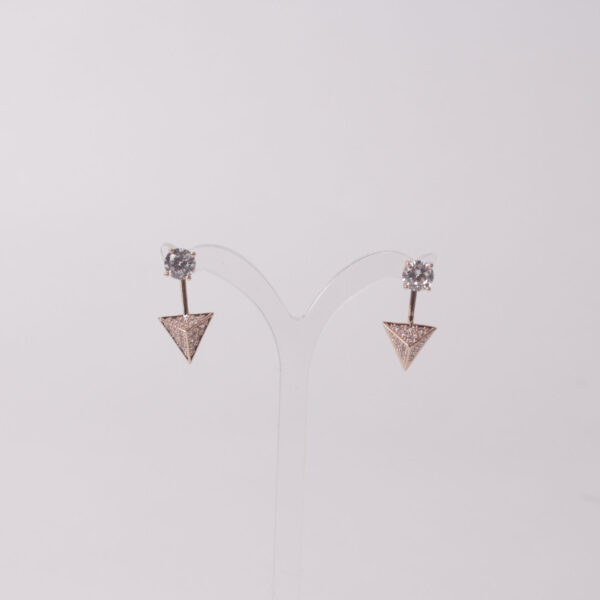 Rose Gold Pyramid Earrings